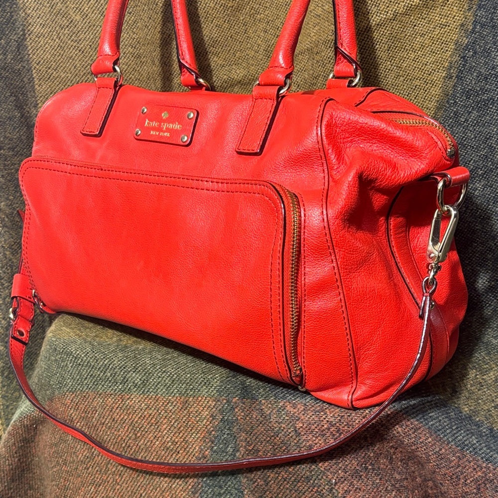 Kate Spade Cherry Red Satchel - Picture 3 of 16